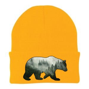 Bear Misty Forest Wilderness Knit Cap Winter Beanie