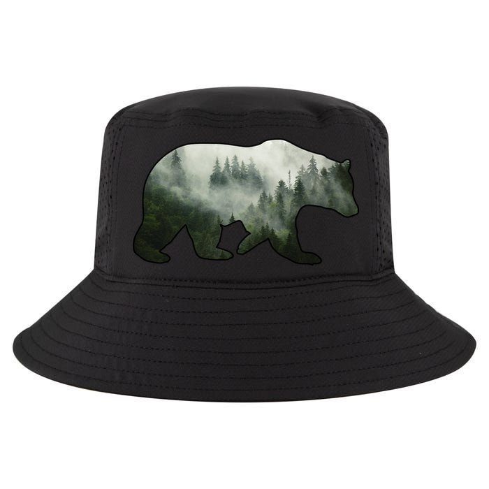 Bear Misty Forest Wilderness Cool Comfort Performance Bucket Hat