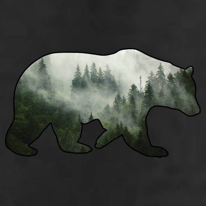 Bear Misty Forest Wilderness Cool Comfort Performance Bucket Hat