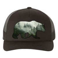 Bear Misty Forest Wilderness Yupoong Adult 5-Panel Trucker Hat