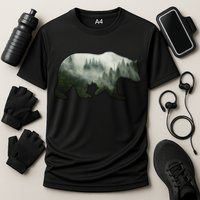 Bear Misty Forest Wilderness Cooling Performance Crew T-Shirt