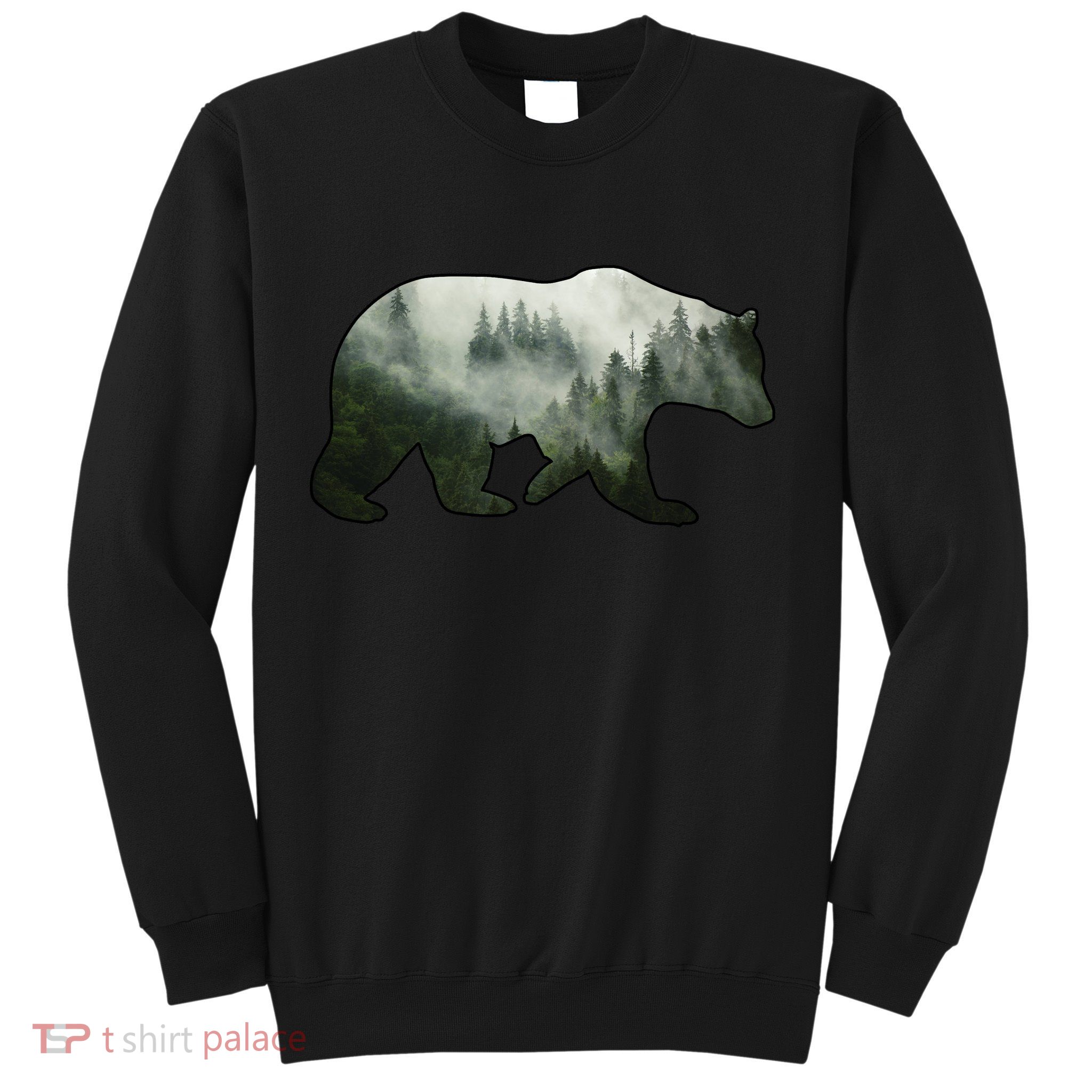 Bear Misty Forest Wilderness Sweatshirt