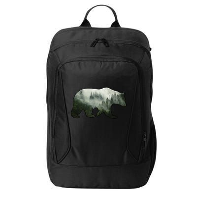 Bear Misty Forest Wilderness City Backpack