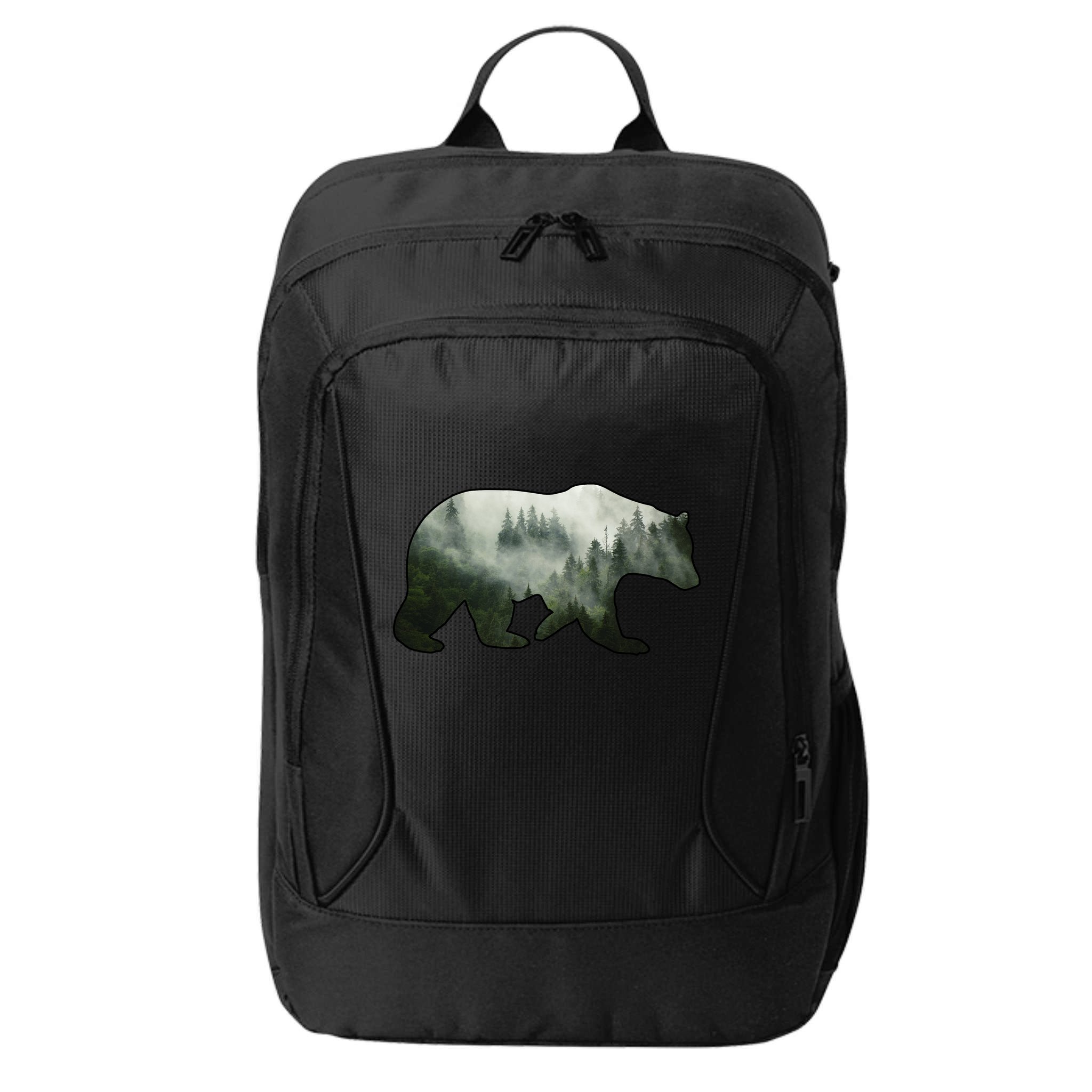 Bear Misty Forest Wilderness City Backpack