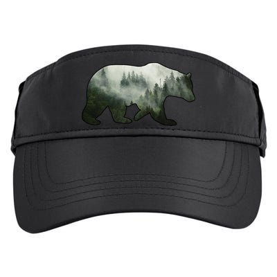 Bear Misty Forest Wilderness Adult Drive Performance Visor