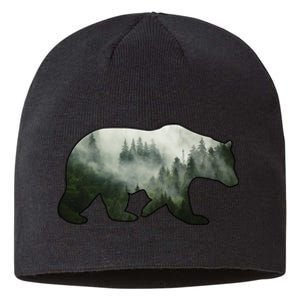 Bear Misty Forest Wilderness Sustainable Beanie