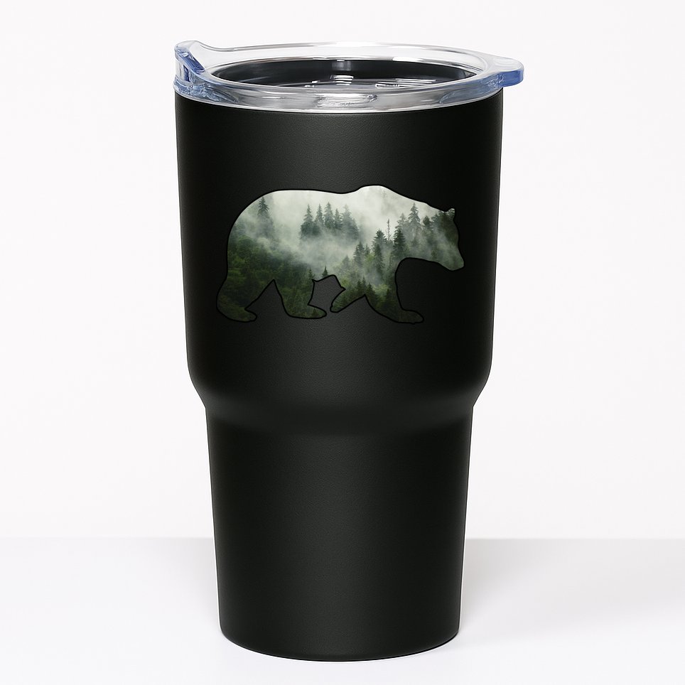 Bear Misty Forest Wilderness Tumbler