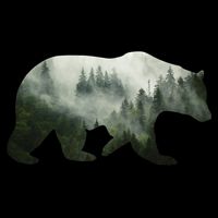 Bear Misty Forest Wilderness Baby Bodysuit