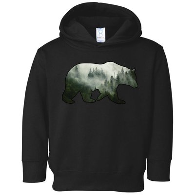Bear Misty Forest Wilderness Toddler Hoodie