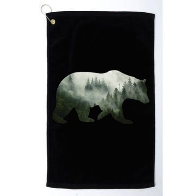 Bear Misty Forest Wilderness Golf Towel