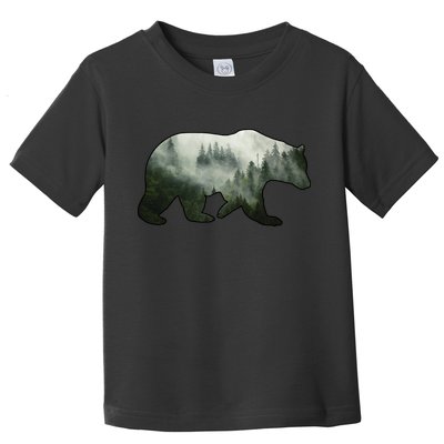 Bear Misty Forest Wilderness Toddler T-Shirt