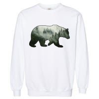 Bear Misty Forest Wilderness Garment-Dyed Sweatshirt