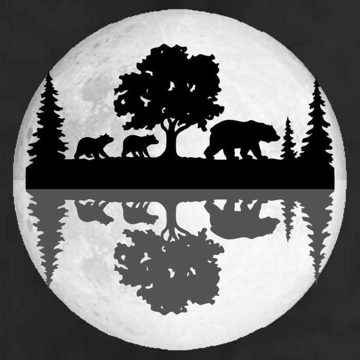 Bear Moon Wilderness 7 Panel Mesh Trucker Snapback Hat