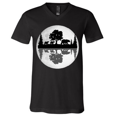 Bear Moon Wilderness V-Neck T-Shirt