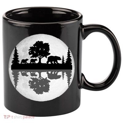 Bear Moon Wilderness 11oz C Handle Ceramic Mug