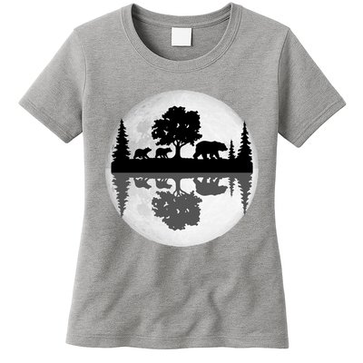 Bear Moon Wilderness Womens T-Shirt