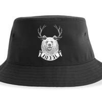 Bear Plus Deer Equals BEER  Sustainable Bucket Hat
