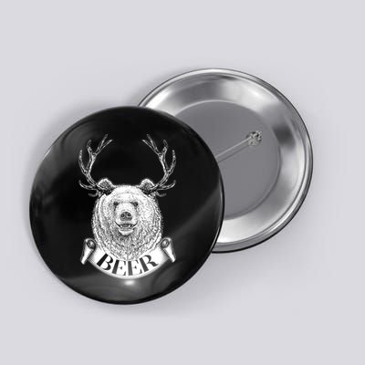 Bear Plus Deer Equals BEER  Button