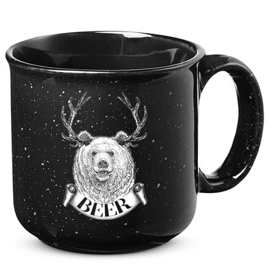 Bear Plus Deer Equals BEER  15oz Campfire Ceramic Mug