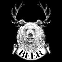 Bear Plus Deer Equals BEER  16 in Basic Backpack