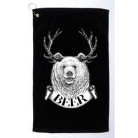 Bear Plus Deer Equals BEER  Golf Towel