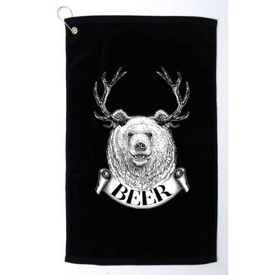 Bear Plus Deer Equals BEER  Platinum Collection Golf Towel