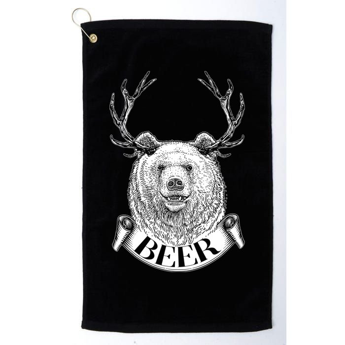 Bear Plus Deer Equals BEER  Golf Towel