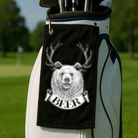 Bear Plus Deer Equals BEER  Golf Towel