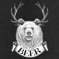 Bear Plus Deer Equals BEER  Golf Towel