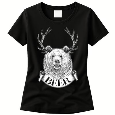Bear Plus Deer Equals BEER  Womens T-Shirt