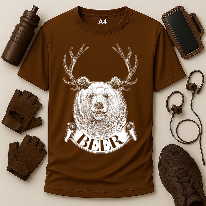 Bear Plus Deer Equals BEER  Cooling Performance Crew T-Shirt