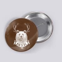 Bear Plus Deer Equals BEER  Button