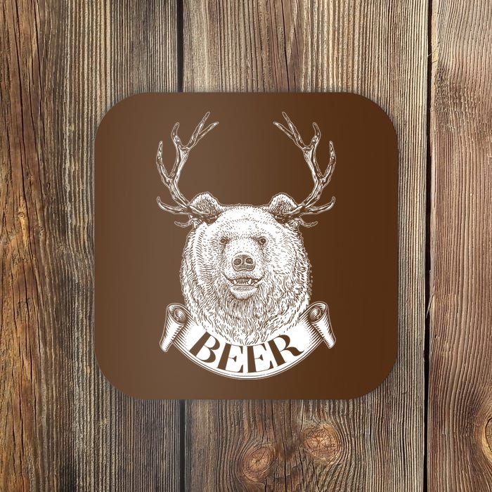 Bear Plus Deer Equals BEER  Coaster