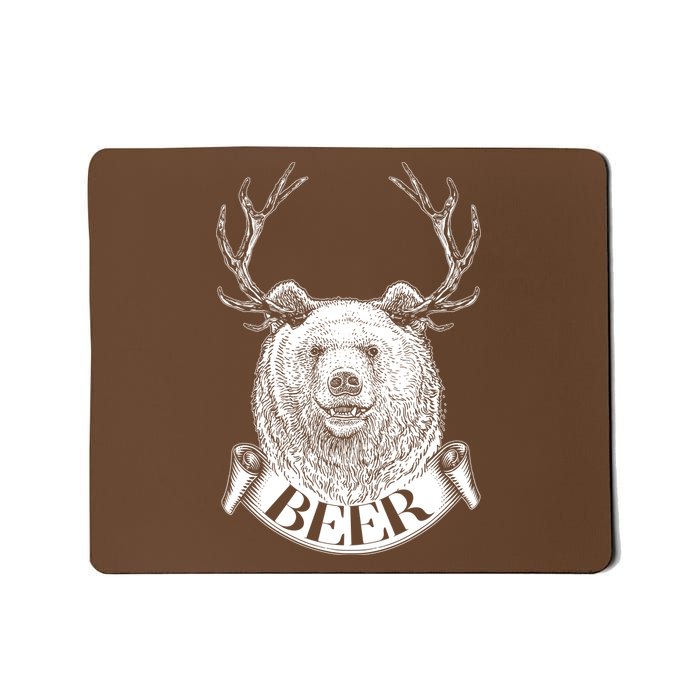 Bear Plus Deer Equals BEER  Mousepad