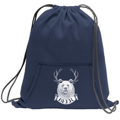 Bear Plus Deer Equals BEER  Sweatshirt Cinch Pack Bag