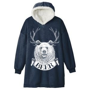 Bear Plus Deer Equals BEER  Hooded Wearable Blanket