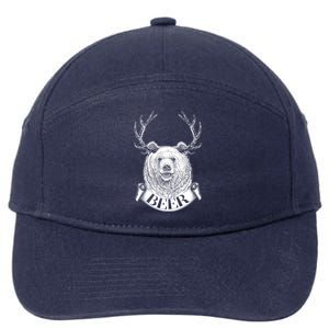 Bear Plus Deer Equals BEER  7-Panel Snapback Hat