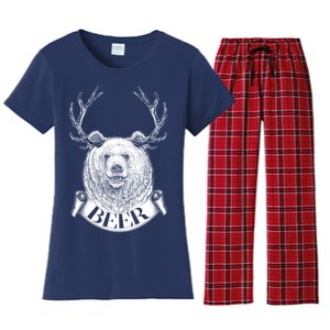 Bear Plus Deer Equals BEER  Women's Flannel Pajama Set