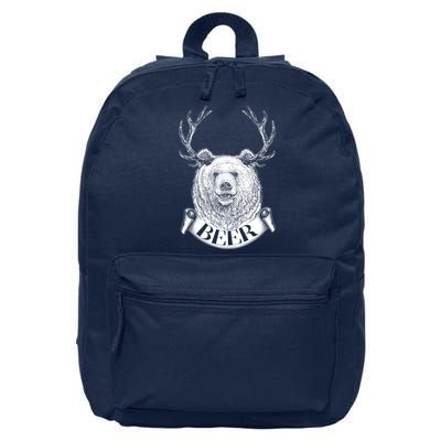 Bear Plus Deer Equals BEER  16 in Basic Backpack