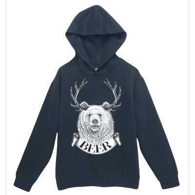 Bear Plus Deer Equals BEER  Urban Pullover Hoodie