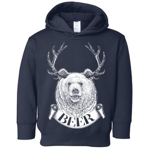 Bear Plus Deer Equals BEER  Toddler Hoodie