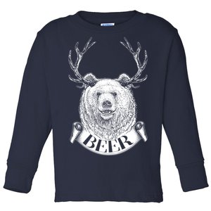 Bear Plus Deer Equals BEER  Toddler Long Sleeve Shirt