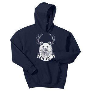 Bear Plus Deer Equals BEER  Kids Hoodie