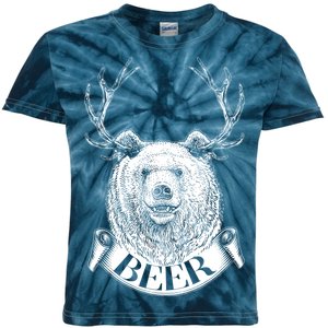 Bear Plus Deer Equals BEER  Kids Tie-Dye T-Shirt