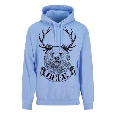 Bear Plus Deer Equals BEER  Unisex Surf Hoodie