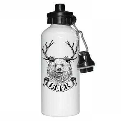 Bear Plus Deer Equals BEER  Aluminum Water Bottle