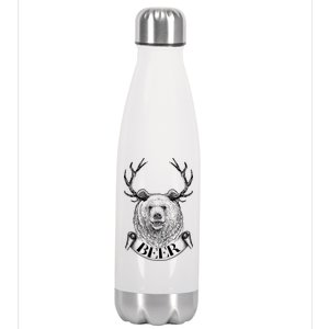 Bear Plus Deer Equals BEER  Stainless Steel Insulated Water Bottle