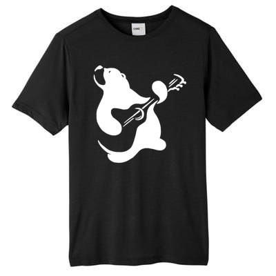 Bear Rocks Playing Guitar Tall Fusion ChromaSoft Performance T-Shirt