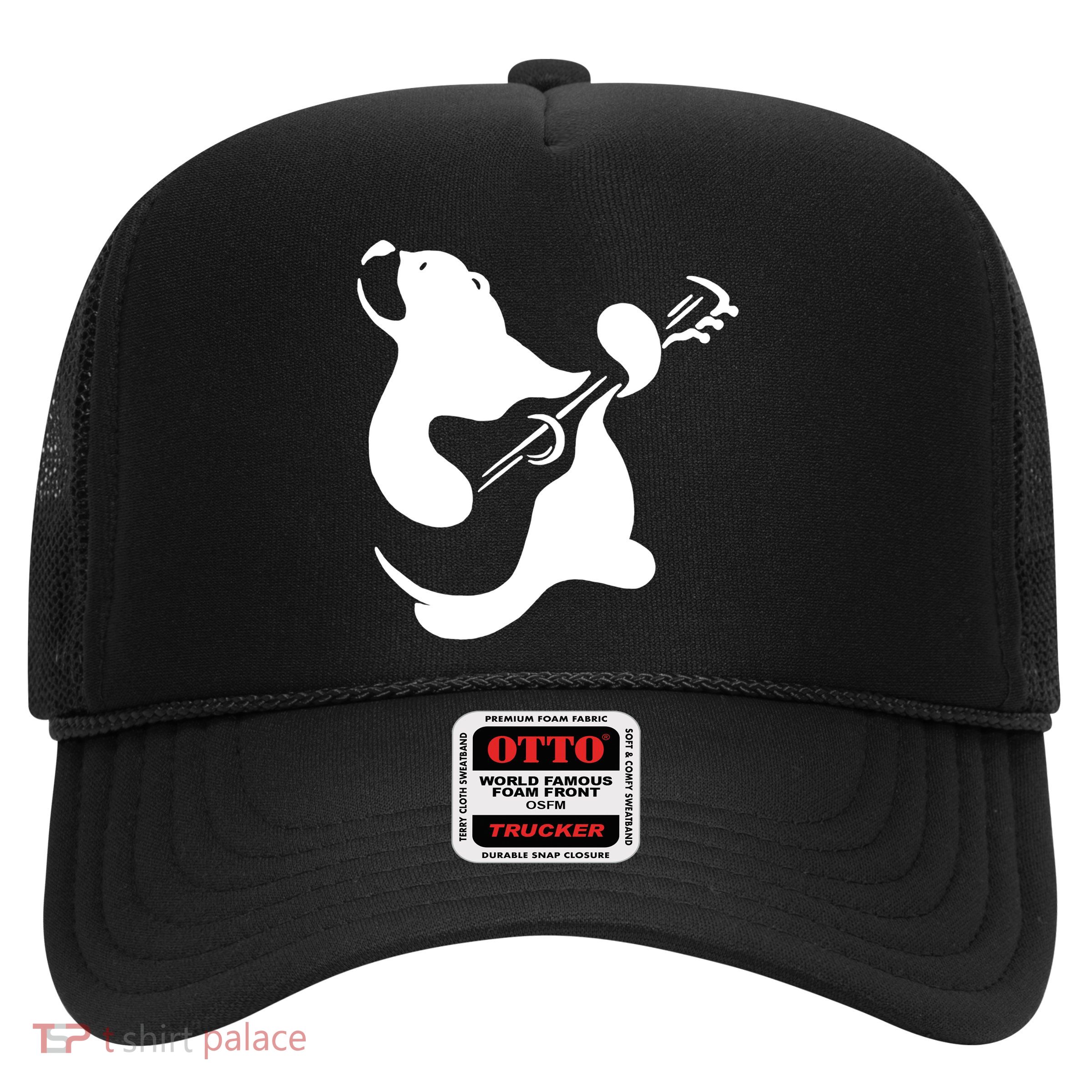 Bear Rocks Playing Guitar Trucker Hat