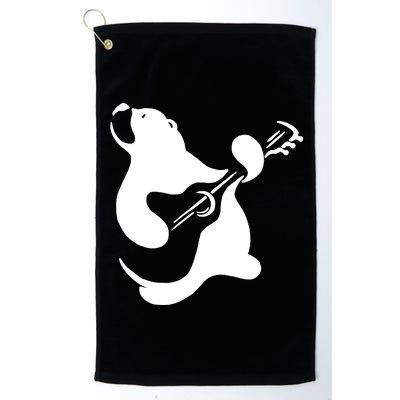 Bear Rocks Playing Guitar Golf Towel